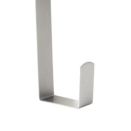 Image of Slim Over The Door Wreath Hanger for Front Door, 12 inch Silver 2 Pack