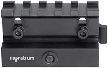 Monstrum Lockdown Series Adjustable Height Picatinny Riser Mount with Quick Release | 2.5 inch