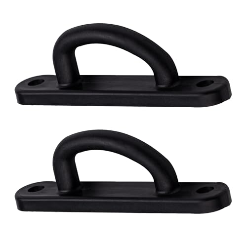 XDDPRO 2 PCS Rotary Latch D Shape Striker Plates Compatible with Century Leer Truck Cap Parts 100LE 100XL D-Loop Striker Plate Truck Caps Replaces 5423020000 Black