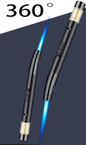 Encendedor de antorcha a gas windproof, plateado miniatura 2