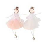 KESYOO 2Pcs Christmas Tree Hanging Dolls Ballerina Girl Ornament Pendant for Xmas Tree Holiday Party