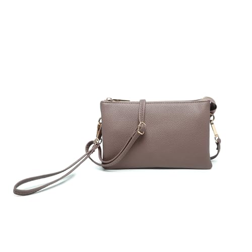 Image of JEN & CO. Riley Crossbody Bags for Women Vegan Leather Wristlet Clutch Wallet Purses Handbags with 2 Straps