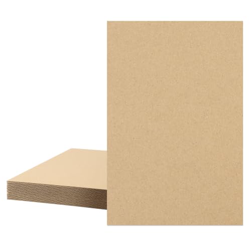 Image of Mat Board Center 24x36 Inch Corrugated Cardboard Sheets 15 Pack | Brown Large Flat Card Board Inserts, For Packing, Shipping, Mailing, DIY Crafts