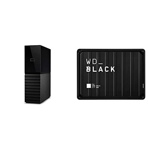 WD 18TB My Book Desktop External Hard Drive, USB 3.0 & WD_Black 5TB P10 Game Drive - Portable External Hard Drive HDD, Compatible with Playstation, Xbox, PC, & Mac - WDBA3A0050BBK-WESN