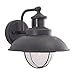 VAXCEL Motion Sensor Porch Light - Harwich 8.25" Gray Dusk to Dawn Farmhouse Outdoor Lighting Fixture + Automatic Timer for Exterior Security, Rustic Barn Light for Garage, Front Door, and Patio
