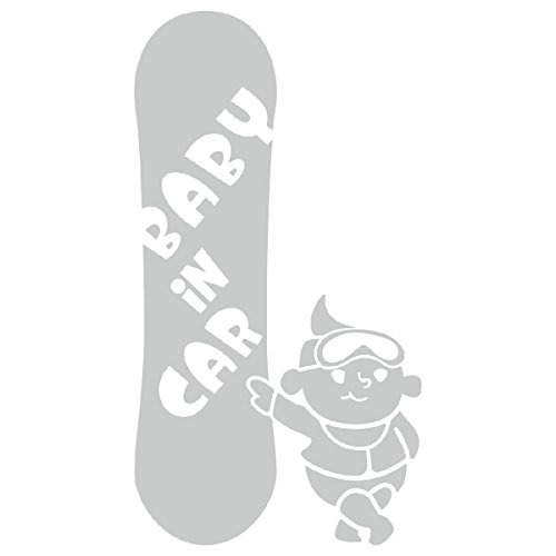 Sticker Shop Haru BABY IN CAR �X�m�[�{�[�h���Ԃ���� 20cm �V���o�[