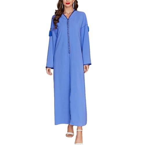 Abaya pour femme boutonnée pour un habillage facile