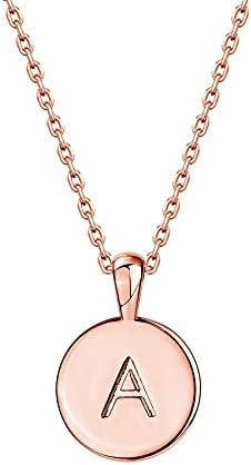 PAVOI 14K Rose Gold Plated Letter Necklace for Women | Gold Initial Necklace for Girls | Letter A