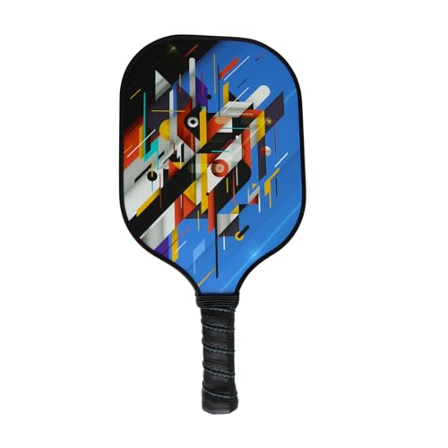 Erhigher Pickleball Paddle, Fiber Glass Pickleball Paddle with Non-Slip Handle Precise Control Ultra-Comfy Grip Pickleball Racket Sports Training Tools Multicolor