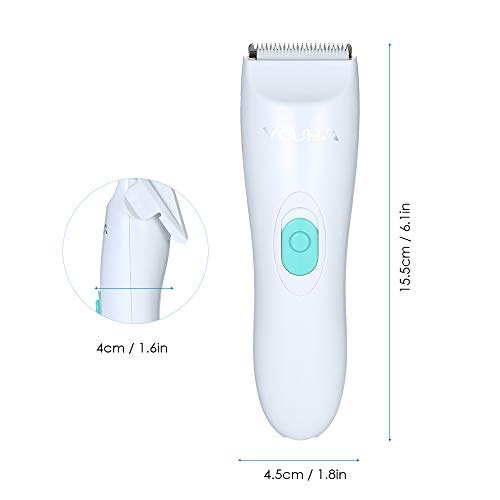 Sangmei bebê máquina de cortar cabelo elétrica à prova d 'água bastante operação recarregável 2 gui