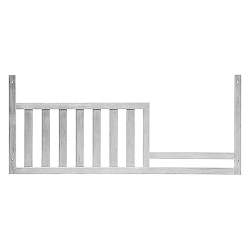 Image of Toddler Bed Safety Guard Rail for Oxford Baby, Soho, Ozlo & Avalon Baby Convertible Cribs - Solid Wood Rail for Toddler Bed Conversion - Safety Rails for Children (Antique Silver, Option 1)