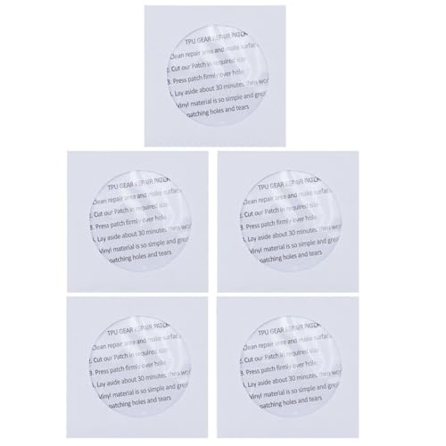 Artibetter 5 Piezas Parches de Reparación Autoadhesivos de TPU Transparentes para Productos Inflables Reparación Rápida E Instantánea y Respaldo Autoadhesivo para Piscinas y Carpas