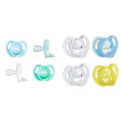Image of Tommee Tippee Ultra-Light Silicone Pacifier, Symmetrical One-Piece Design, BPA-Free Silicone Binkies, 0-6 Months, Pack of 4 Pacifiers & Ultra-Light Silicone Pacifier, Symmetrical One-Piece Design