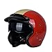 FRP Mezzo Casco Moto,3/4 Casco Moto Con visiera parasole e occhiali,ECE Certificato Caschi Street Cruiser da Uomo e da Donna, Tutte le Stagioni Casco Jet Moto Aperto Scooter B,XXXL=63~64CM