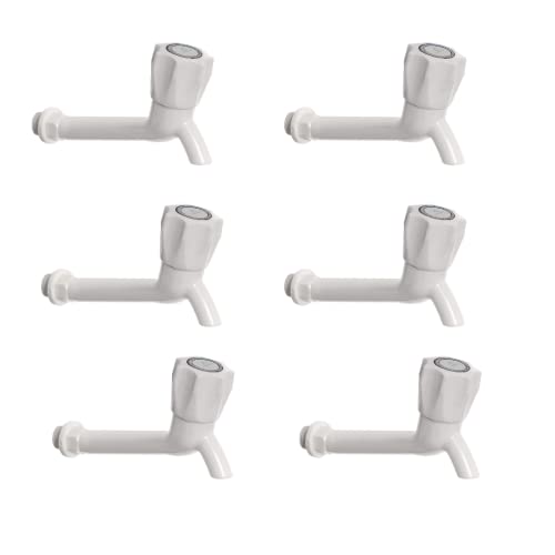 Image of Cossimo PVC White Polo Long Body Bib Cock Chrome Tap (Pack of 6)