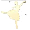 Summer-Ray 2pcs Wooden Silhouette Ballerina in Arabesque Pose Wooden Craft Piece 9" #3