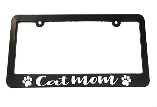 Cat Mom License Plate Frame Holder Car Accessories
