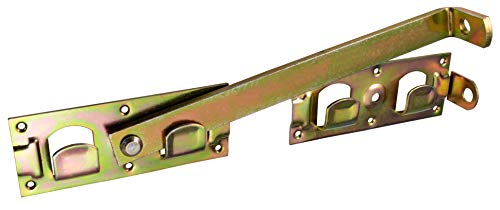 ALPENSTAHL Picaporte para puerta de jardín grande, doble, con cierre de doble cara, acero galvanizado | Bloqueo de puerta de metal utilizable por ambas caras | Longitud: 423 mm | 1 unidad - Pestillo