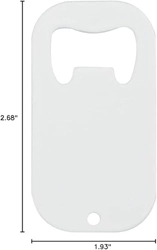 Miniatura 4 de 6 piezas en blanco de sublimación pequeños de 3 x 1,5 pulgadas, abridor de metal de cerveza de acero inoxidable resistente para cocina, bar o