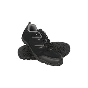 Mountain Warehouse Outdoor Mens Walking Shoes – Suede Mesh Upper Footwear, Cushioned EVA Footbed, Rubber Outsole -Spring Summer, Hiking, Camping, Travelling