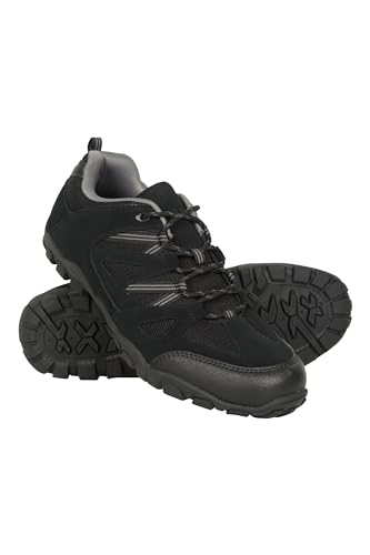 Mountain Warehouse Outdoor Mens Walking Shoes - Suede Mesh Upper Footwear, Cushioned EVA Footbed, Rubber Outsole -Spring Summer, Hiking, Camping, Travelling