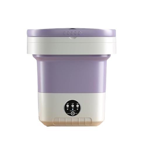 HIYOKU 小型洗濯機 折り畳み式 フルオートマチック洗濯機 コンパクト 12L 洗濯乾燥機 脱水機能付き 学生寮・一人暮らし・アパート 省スペース 静音 110-220V対応 靴下/下着/ベビー服洗い 小物用 洗浄 急速脱水 (パープル,12L)