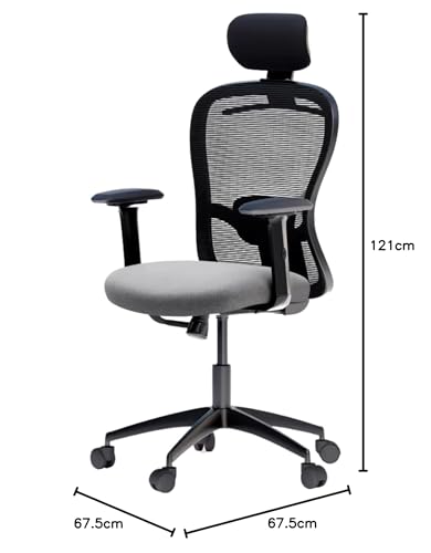 Image of Lakdi The Furniture Co. Mesh Office Chair | Ergonomic Mid-Back Design, Compact Frame & Padded Seat for All-Day Comfort | Ideal for Home Office, Study, Reception & Daily Use
