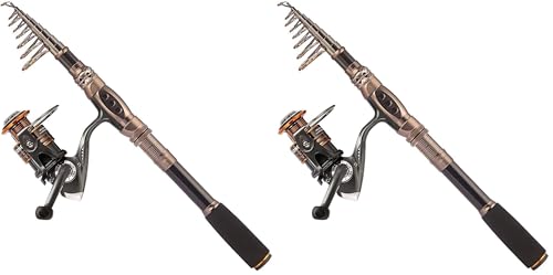 Image of PLUSINNO Fishing Rod and Reel Combos Carbon Fiber Telescopic Fishing Pole with Reel Combo Sea Saltwater Freshwater Kit Fishing Rod Kit