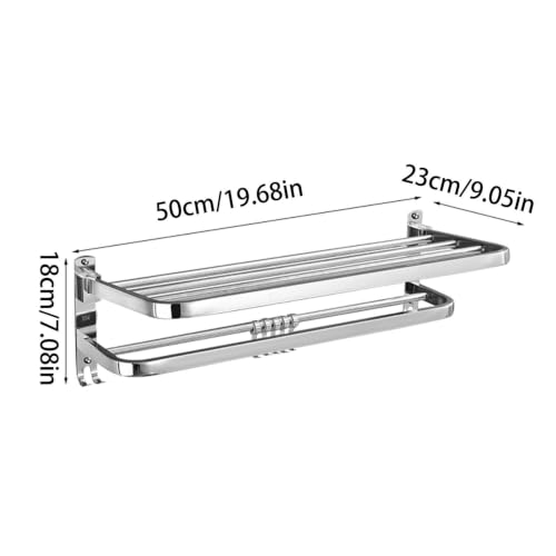 Porte-serviettes mural pliable antirouille pour optimiser l'espace - 6