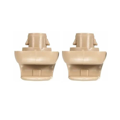 QASTGDE 1-2個 車用サンバイザーフッククリップ サンバイザークリップホルダー CR-V シビック 88217-S04-003ZA 88217S01A01ZA エレメント対応(2pcs beige)