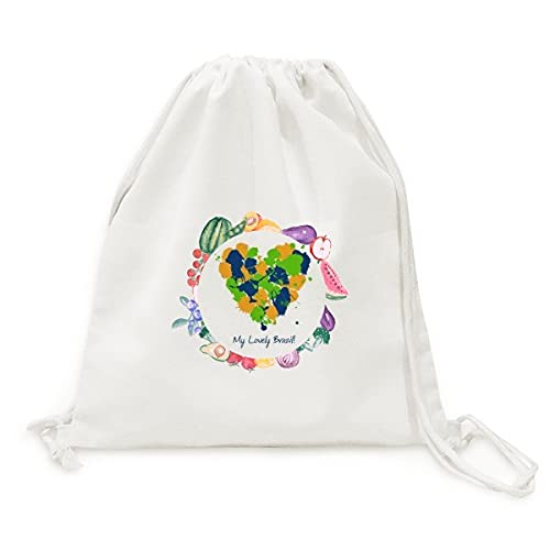Sac en tissu pliable Brésil à sangle pour fruits et légumes sains