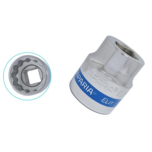 Image of TAPARIA Socket made of Chrome Vanadium Steel 6 Point Deep /Long Socket (Silver), C36 of 3 /4 inch (19mm) Square drive size, Suitable for Automobile, Industrial, Fabrication, Professional & Home Use