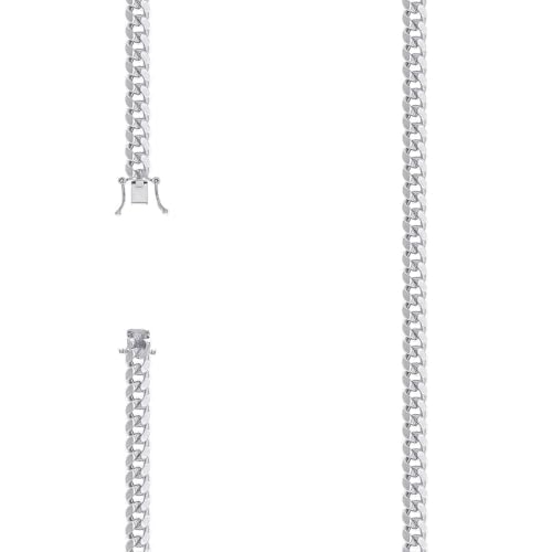 Chaîne creuse argent sterling 925 rhodié anti-ternissement collier léger