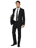 OFFSTREAM Men\'s Party Costume - 2 Piece Casual Suit Outfit - Black - XXL