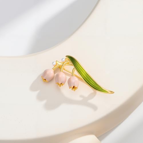 Image of 14K Gold-Plated Flower Brooch Pins Crystal Rhinestone Flower Brooch Pin Accessories Christmas Birthday Gift for Women