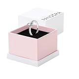PANDORA Elevated Heart Ring - Promise Ring for Women - Layering or Stackable Ring - Gift for Her Sterling Silver with Clear Cubic Zirconia - Size 9 - With Gift Box