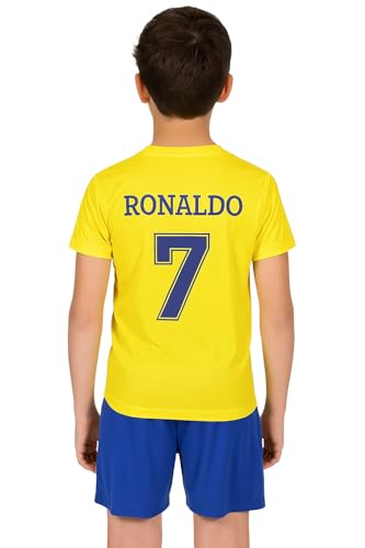 Image of Yellow /Blue Football Jersey Set for Boys & Girls (Jersey + Shorts) Yellow /Blue