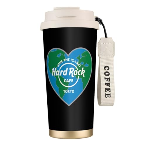 タンブラー ハードロックカフェ グッズ 水筒 コーヒーカップ コンビニカップ ステンレスボトル 保温保冷 ストロー付き 持ち運び 直接ドリップ 大容量 おしゃれ プレゼント