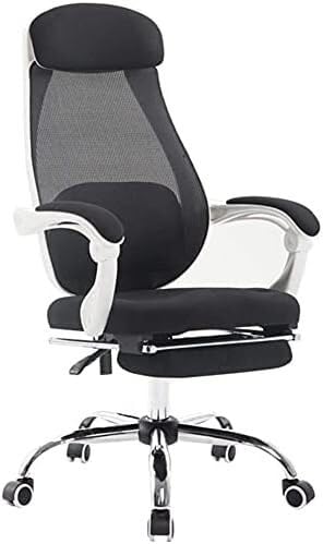 QUSYZD Silla giratoria Silla de Oficina Malla Respaldo Alto Giratorio Respaldo Transpirable Actividades Almohada Lumbar Elevadora giratoria,