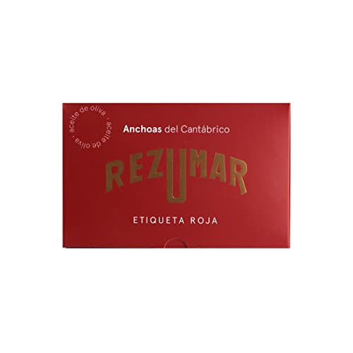 Rezumar - Anchoas Etiqueta Roja - Kantabrischen Sardellenfilets in Olivenöl - 270 g Cover