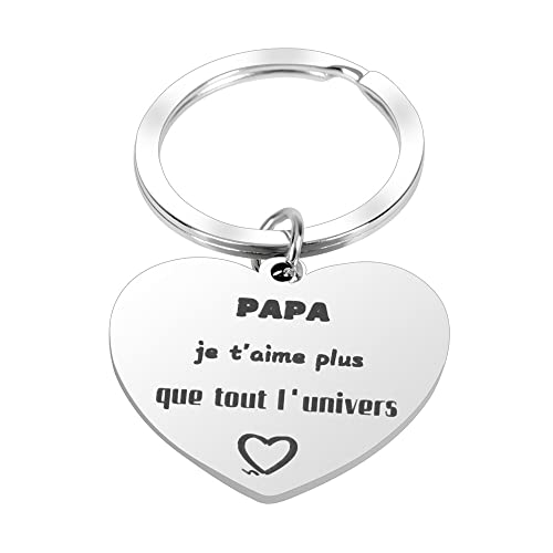 Cadeau D'anniversaire Papa Cadeau Père Porte Clef Papa Je T'aime Plus Que Tout L'univers Porte Clé Cover