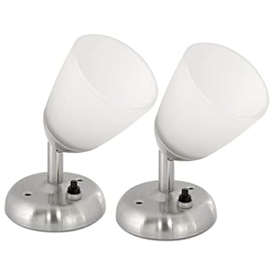 RV Reading Lights 12 Volt Interior Bedside Lamps with Switch Wall Sconces Light Fixtures 3000K-Warm White Lighting, 3W, 160 Lumens, 3.2x5.7 inch, Set of 2