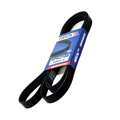 Image of MOCA 6PK2100 EPDM Serpentine Belt Compatible with Cadillac CTS 3.0L 3.6L & 14-17 for Jeep Grand Cherokee & 08-11 for Lexus GS460