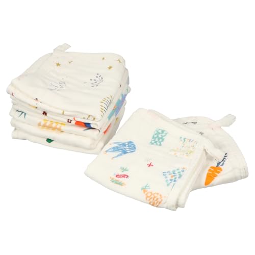 Serviettes bébé en coton lot de 8 lingettes absorbantes multi-usages douces pour nouveau-né