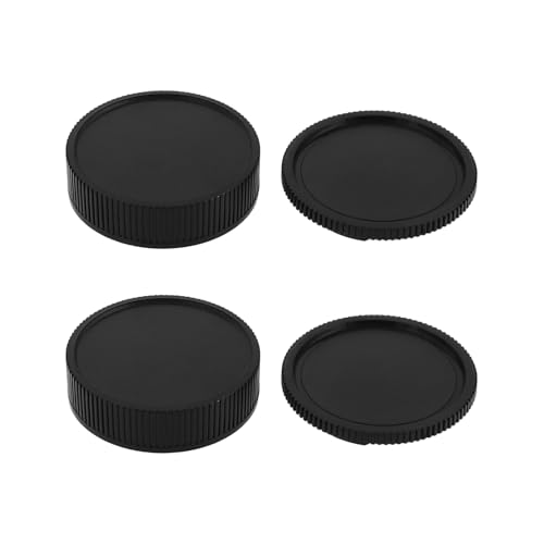 eMagTech 2 Sets Objectifs Et Bouchons de Bo?Tier Compatible avec Leica R Appareils Photo ¨¤ Monture Noir