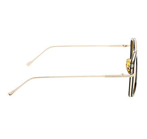 Gubbarey Classic Oversized Men Sunglasses Luxury Style Square retro look Mirror Eyewear latest Outdoor (Yellow) 1