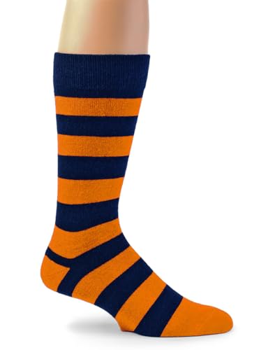 Image of WARRIOR ALPACA SOCKS - Fresh Classic Rugby Stripe - Alpaca Wool Dress Socks