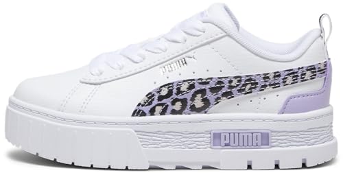 PUMA Girls Mayze Wild Leopard Lace Up Sneakers Shoes Casual - White