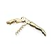 Viski 24k Gold Plated Signature Double Hinged Corkscrew Wine Bottle Opener and Foil Cutter, Waiter’s Corkscrew Wine Key, 4.75