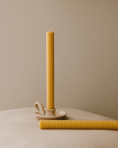 Goldrick 4 Beeswax Candles 100% Beeswax, Natural and Handmade Candle - Natural Living